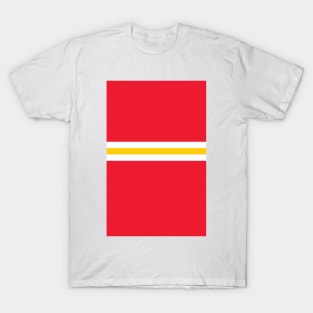 Liverpool FC Red White Yellow Colours Bar Design T-Shirt